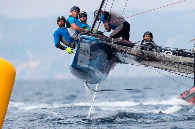 Day 3 – Great crew concentration on Sebastien Rogues' Team ENGIE – Marseille One Design ©  Gilles Martin-Raget / GC32 Racing Tour