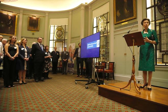 UKSA's Charity Patron Princess Royal addresses the room at UKSA's 30th anniversary celebration at Trinity House on October 12th. © UKSA www.uksa.org