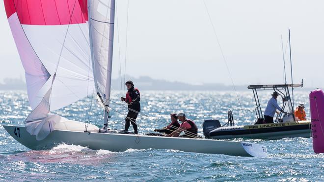 Second in Race Seven and also overall, Magpie - Graeme Taylor, Steve Jarvin, and James Mayo - 2017 Etchells Queensland State Championship © Kylie Wilson / positiveimage.com.au