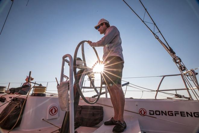 Leg Zero, Prologue start on-board Dongfeng. Dongfeng has a bad start and sails in the back of the fleet.Photo by Jeremie Lecaudey. 08 October, 2017 ©  Jeremie Lecaudey / Volvo Ocean Race