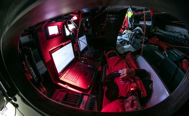 Day 3, Leg 1 – Alicante to Lisbon, on board Sun Hung Kai/Scallywag – Volvo Ocean Race ©  Jeremie Lecaudey / Volvo Ocean Race