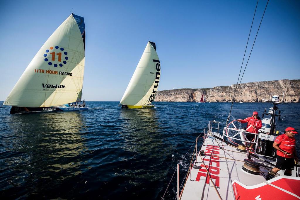 Prologue start on-board MAPFRE. Photo by Jen Edney/Volvo Ocean Race. 08 October, 2017 photo copyright Volvo Ocean Race http://www.volvooceanrace.com taken at  and featuring the  class