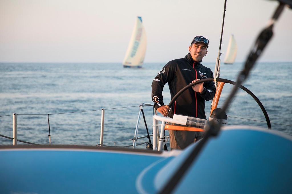 Prologue on-board Vestas 11th Hour. Night, light breeze. Photo by Martin Keruzore/Volvo Ocean Race. 08 October, 2017 © Volvo Ocean Race http://www.volvooceanrace.com