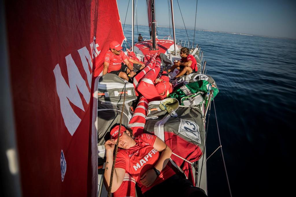 Prologue on-board MAPFRE. Photo by Jen Edney/Volvo Ocean Race. 09 October, 2017 © Volvo Ocean Race http://www.volvooceanrace.com