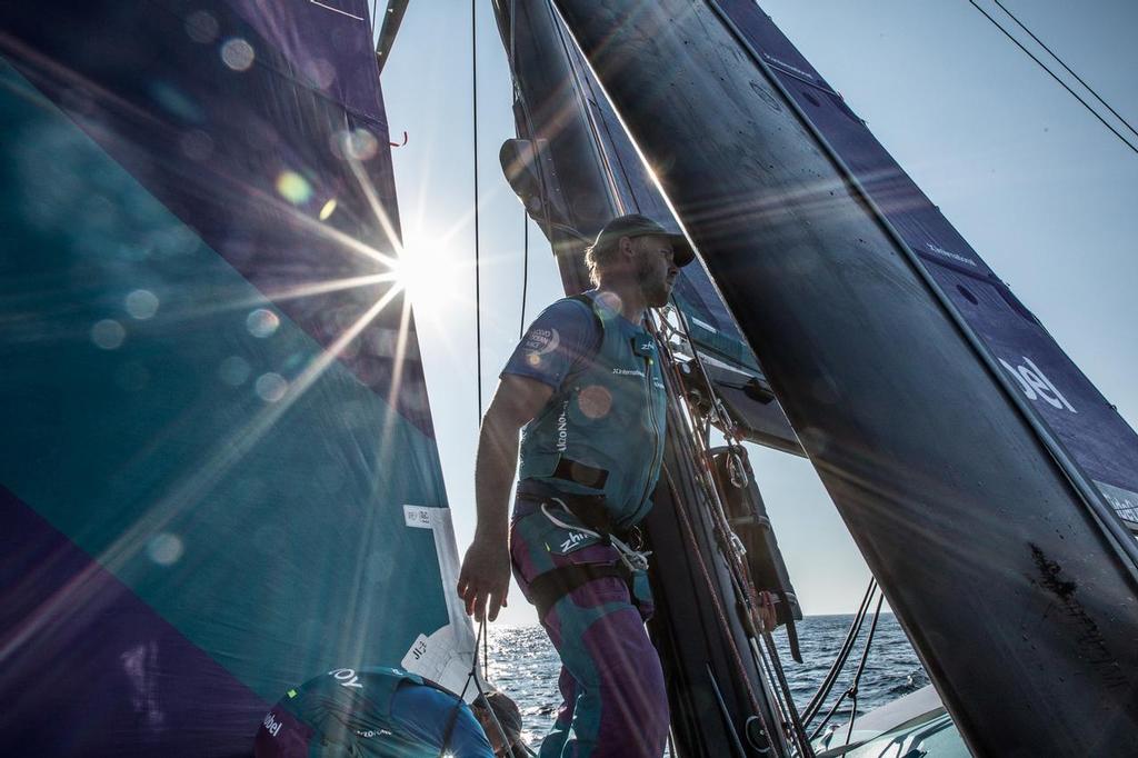 Leg Zero, Prologue,  on-board AkzoNobel. Photo by James Blake/Volvo Ocean Race. 10 October, 2017 © Volvo Ocean Race http://www.volvooceanrace.com