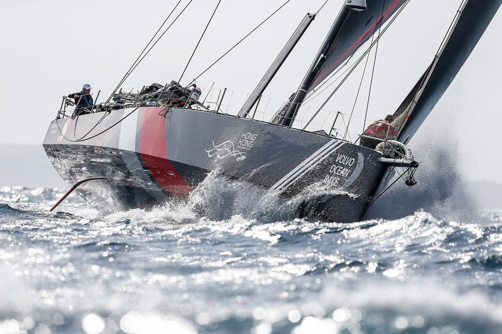 Scallywag - start - Volvo Ocean Race. 22 October, 2017. ©  Pedro Martinez / Volvo Ocean Race