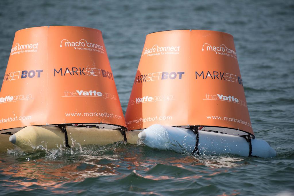 MarkSetBots in use at the recent Premiere Sailing League event at the Grosse Point Yacht Club © Paul Rand