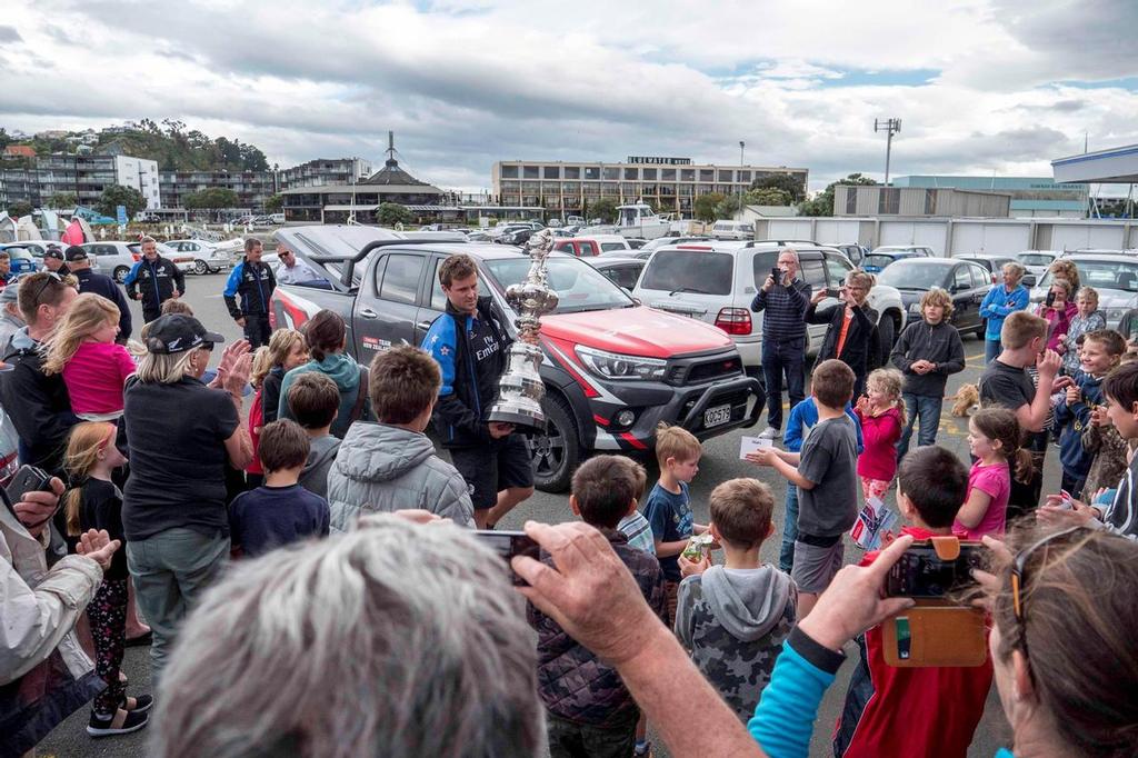 - Napier Sound Shell and Sailing Club - Emirates Team New Zealand with Toyota NZ Road show October 6-19, 2017 photo copyright Emirates Team New Zealand http://www.etnzblog.com taken at  and featuring the  class