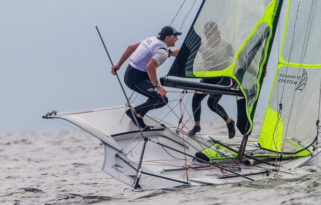 Josh Porebski and Trent Rippey (NZL) - 49er  Class - NZL Sailing Team - World Cup, Gamagori, Aichi - October 19, 2017 photo copyright World Sailing taken at  and featuring the  class