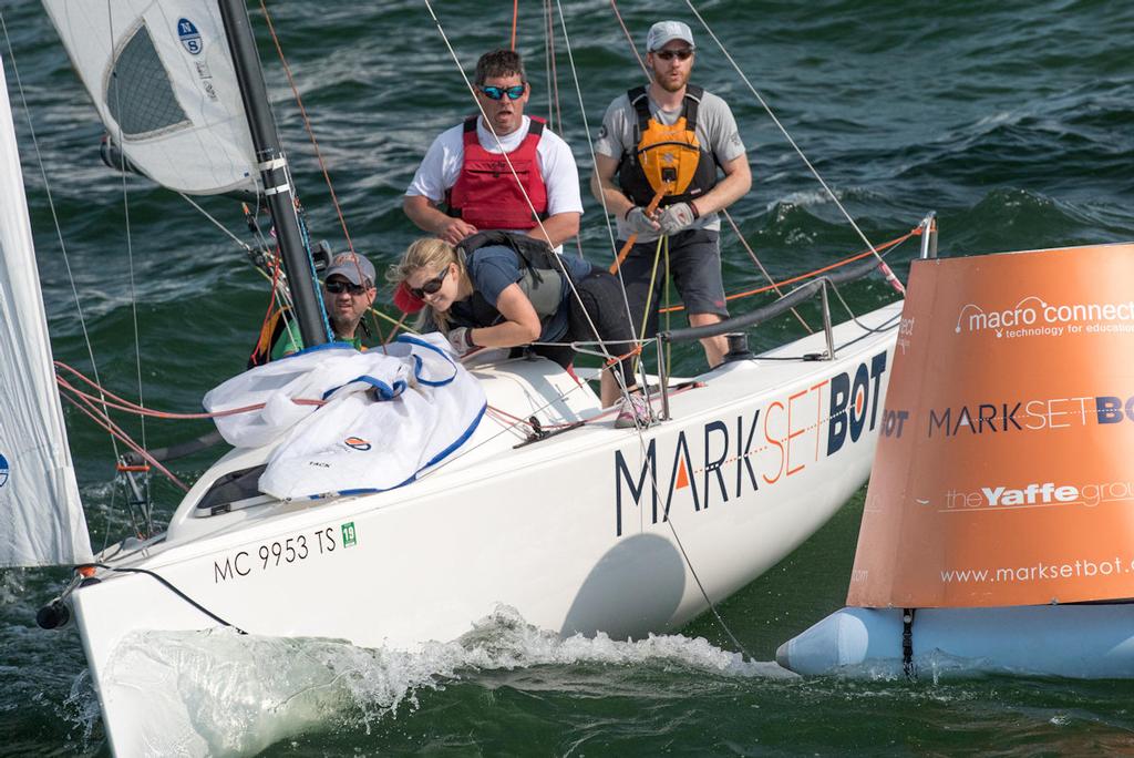 MarkSetBots in use at the recent Premiere Sailing League event at the Grosse Point Yacht Club © Paul Rand