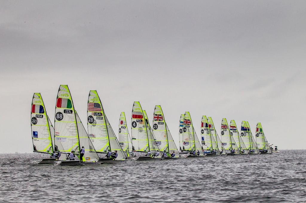 Mens 49er fleet - World Cup Series Japan ©  Jesus Renedo / Sailing Energy http://www.sailingenergy.com/