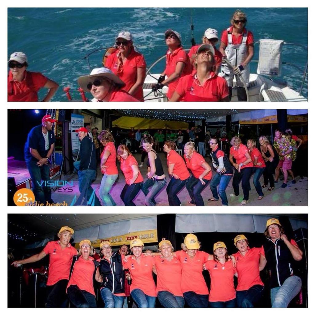 ‘She races, she dances, she parties’ – serious fun with the ‘She Sails’ girls from NCYC at Airlie Beach Race Week 2014 on Schouten Passage photo copyright Kristen Anderson taken at  and featuring the  class