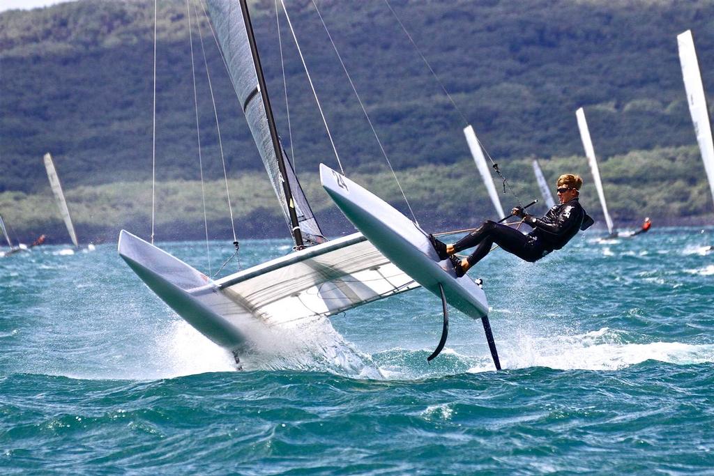 2014 Int. A-Class Catamaran Worlds, Takapuna, New Zealand photo copyright Richard Gladwell www.photosport.co.nz taken at  and featuring the  class