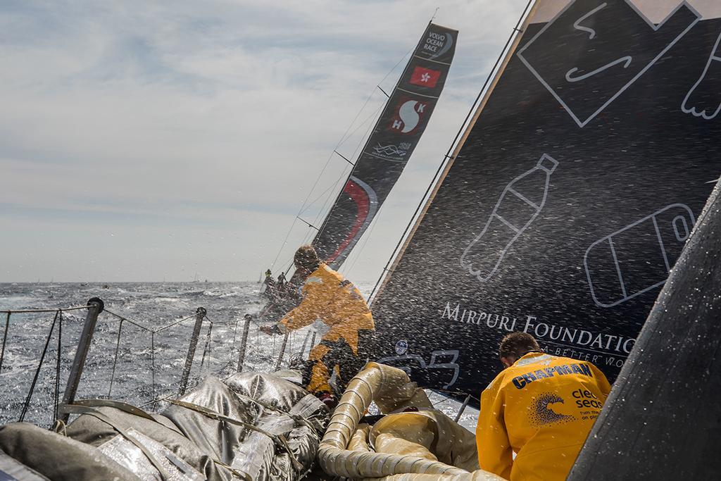 Leg 01, Race start onboard Leg 01 Onboard Turn The Tide On Plastic. - 2017-18 Volvo Ocean Race ©  Jen Edney / Volvo Ocean Race