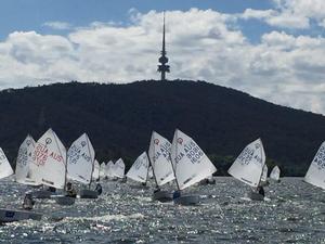 The view for parents watching from the shore wasn't bad.... - Capital Insurance ACT Optimist Championships Day 1 photo copyright Matt Owen taken at  and featuring the  class