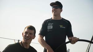 Prologue, Day 4 on-board Team Brunel. Peter Burling and Carlo Huisman enjoying the finish – Volvo Ocean Race photo copyright  Rich Edwards / Volvo Ocean Race taken at  and featuring the  class