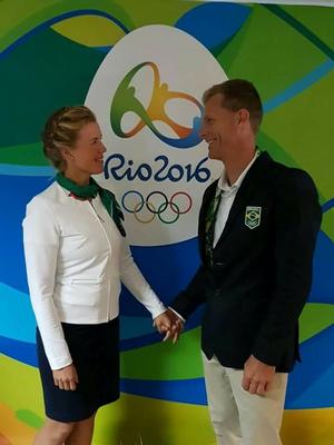 Gintare Scheidt Volungeviciute with Robert Scheidt during the Rio Olympic Games photo copyright SW taken at  and featuring the  class