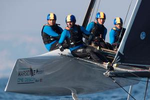 Day 3 – Three bullets today for Erik Maris' Zoulou – Marseille One Design photo copyright  Gilles Martin-Raget / GC32 Racing Tour taken at  and featuring the  class