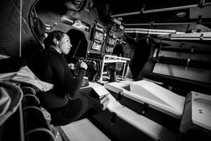 Hannah Diamon (USA)  off watch – Volvo Ocean Race photo copyright  James Blake / Volvo Ocean Race taken at  and featuring the  class