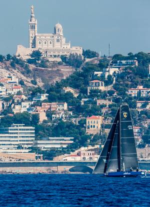 Naofumi Kamei's Mamma Aiuto! was fastest today in the Anonimo Speed Challenge – Marseille One Design photo copyright  Jesus Renedo / GC32 Racing Tour taken at  and featuring the  class