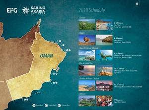 2018 EFG Sailing Arabia - The Tour map photo copyright Oman Sail taken at  and featuring the  class