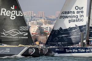 Lisbon stopover, practice race – Volvo Ocean Race photo copyright  Jesus Renedo / Volvo Ocean Race taken at  and featuring the  class