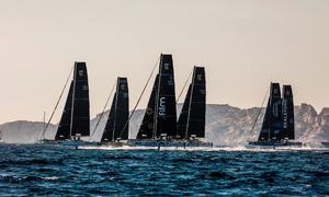 High speed reaching start at Marseille One Design photo copyright  Jesus Renedo / GC32 Racing Tour taken at  and featuring the  class