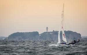 Stuart McNay (Providence, R.I.) and David Hughes (Miami, Fla.) racing in Enoshima. - 2017 Enoshima Olympic Week photo copyright  Will Ricketson / US Sailing taken at  and featuring the  class