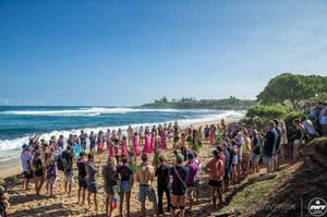 Riders gather at Ho'okipa for the traditional opening ceremony photo copyright  Si Crowther / IWT taken at  and featuring the  class