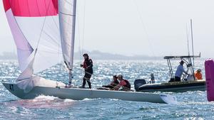 Second in Race Seven and also overall, Magpie - Graeme Taylor, Steve Jarvin, and James Mayo - 2017 Etchells Queensland State Championship photo copyright Kylie Wilson / positiveimage.com.au taken at  and featuring the  class