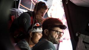 Crew looking frustrated around Nav Station – Volvo Ocean Race photo copyright  Rich Edwards / Volvo Ocean Race taken at  and featuring the  class