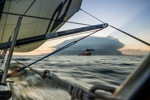 Day 1, Leg 1 – Alicante to Lisbon, on board Team Brunel – Volvo Ocean Race photo copyright  Martin Keruzore / Volvo Ocean Race taken at  and featuring the  class
