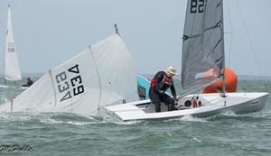 Keith Briers sailing ``Sapphire`` tasting the water at Gladstone - Queensland 2017 Impulse State Championships photo copyright Marina Hobbs taken at  and featuring the  class