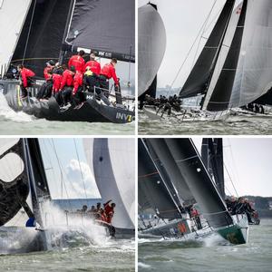 Four teams in contention to be crowned overall champion for the 2017 FAST40+ Class. Invictus, Girls on Film, Hitchhiker and Rebellion photo copyright  Fast40+ / Ocean Images taken at  and featuring the  class
