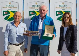 George David’s Rambler 88 takes line honours – Rolex Middle Sea Race photo copyright  Rolex/ Kurt Arrigo http://www.regattanews.com taken at  and featuring the  class