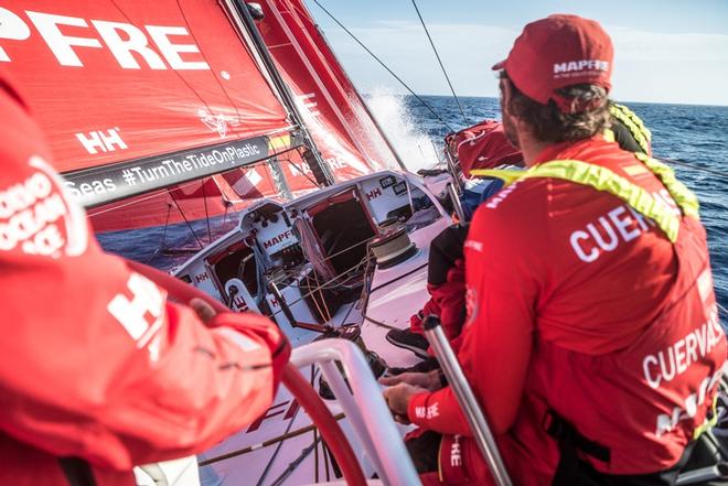 Day 14, Leg 2, Lisbon to Cape Town, on board MAPFRE, starting go fast again – Volvo Ocean Race ©  Ugo Fonolla / Volvo Ocean Race