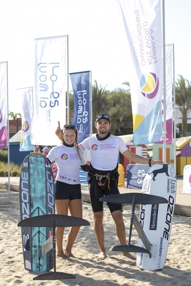 Day 5 – Nico Parlier and Daniela Moroz – Formula Kite World Championships Oman ©  Toby Bromwich