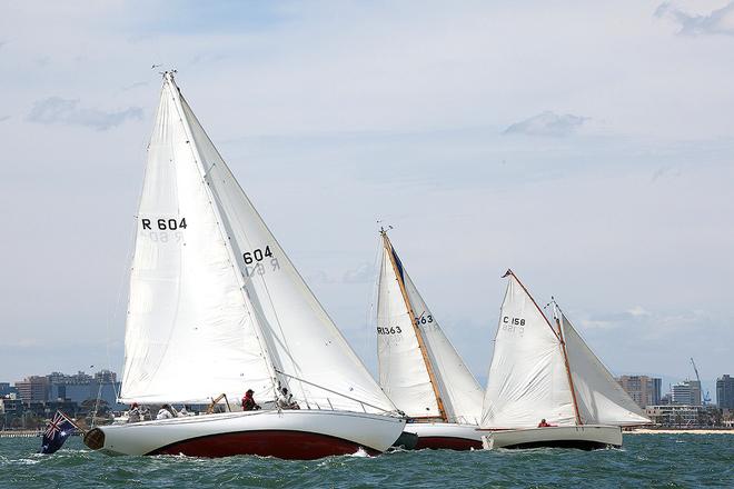 Just after the start of Race two. - Classic Yacht Association of Australia Cup Regatta © Alex McKinnon