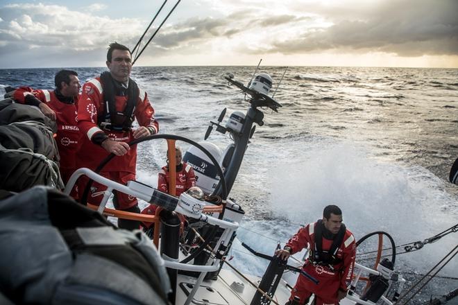 Day 2, Leg 2 – Lisbon to Cape Town, on board Vestas 11th Hour – Volvo Ocean Race ©  Martin Keruzore / Volvo Ocean Race