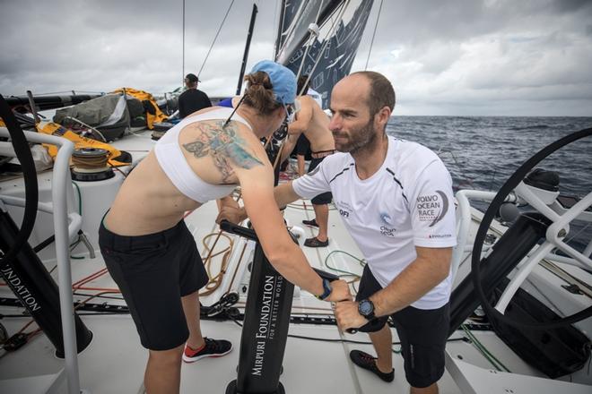 Day 7, Leg 2, Lisbon to Cape Town, on board Turn the Tide on Plastic. 12 November, 2017 – Volvo Ocean Race ©  Sam Greenfield / Volvo Ocean Race