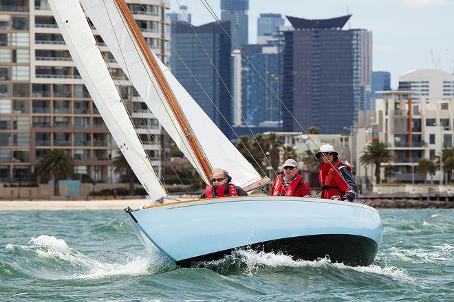 Snow Goose skippered by George Low - Classic Yacht Association of Australia Cup Regatta © Alex McKinnon