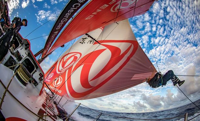 Day 12, Leg 2, Lisbon to Cape Town, on board Dongfeng. 16 November, 2017 – Volvo Ocean Race ©  Jeremie Lecaudey / Volvo Ocean Race