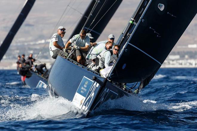 At the end of day one Team Aqua leads by just one point - RC44 Calero Marinas Cup 2017 ©  Martinez Studio / RC44 Class