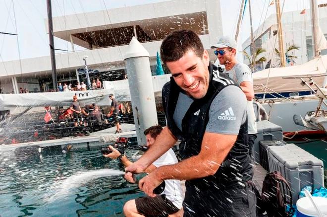 Day 2 – Double celebration on the dock for Peninsula Petroleum's owner John Bassadone – RC44 Calero Marinas Cup ©  Martinez Studio / RC44 Class