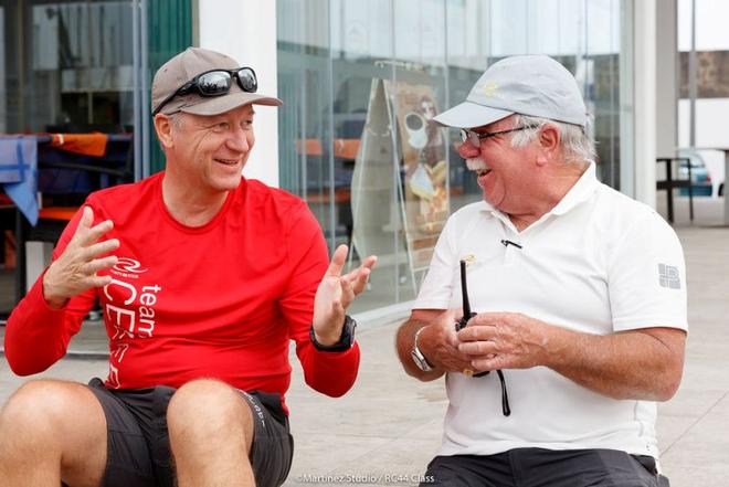 Team CEEREF's owner Igor Lah and Principal Race Officer Peter 'Luigi' Reggio – RC44 Calero Marinas Cup ©  Martinez Studio / RC44 Class