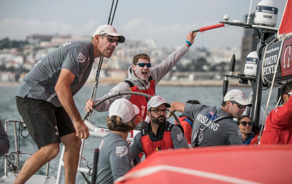 Lisbon stopover. Practice race on board Dongfeng. Photo by Jeremie Lecaudey/Volvo Ocean Race. 01 November, 2017. - photo © Jeremie Lecaudey / Volvo Ocean Race