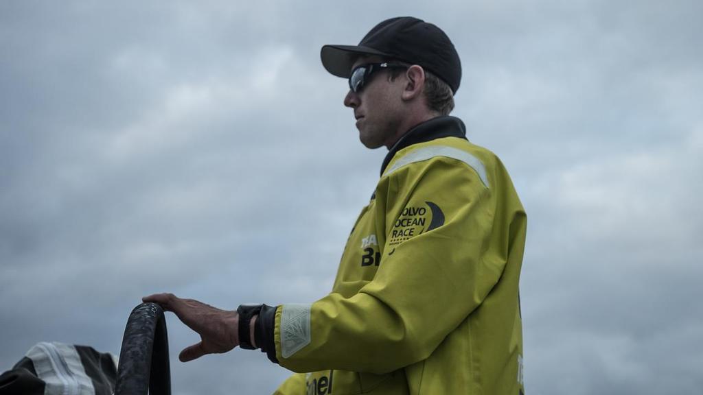 Peter Burling helming on Team Brunel, Volvo Ocean Race. 06 November, 2017 ©  Rich Edwards / Volvo Ocean Race