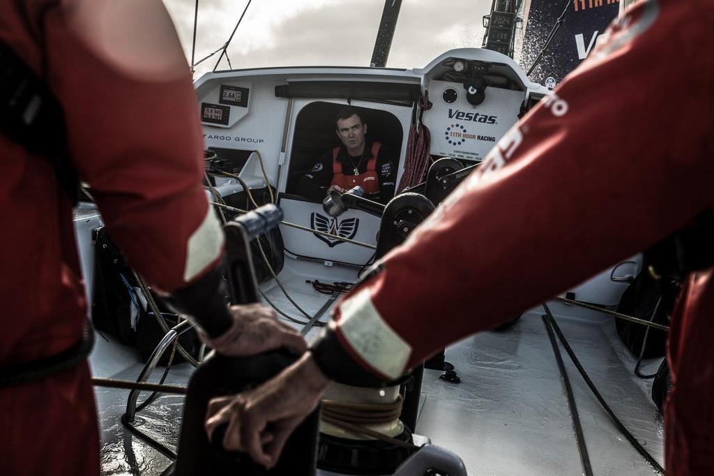 Leg 02, Lisbon to Cape Town, day 01, on board Vestas 11th Hour.  Volvo Ocean Race. 06 November, 2017. ©  Martin Keruzore / Volvo Ocean Race