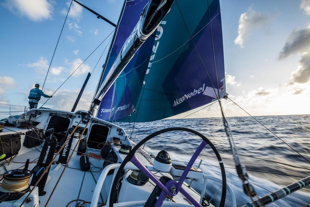 Leg 02, Lisbon to Cape Town, Day 04,  on board AkzoNobel. Photo by James Blake/Volvo Ocean Race. 08 November, 2017. photo copyright  James Blake / Volvo Ocean Race taken at  and featuring the  class