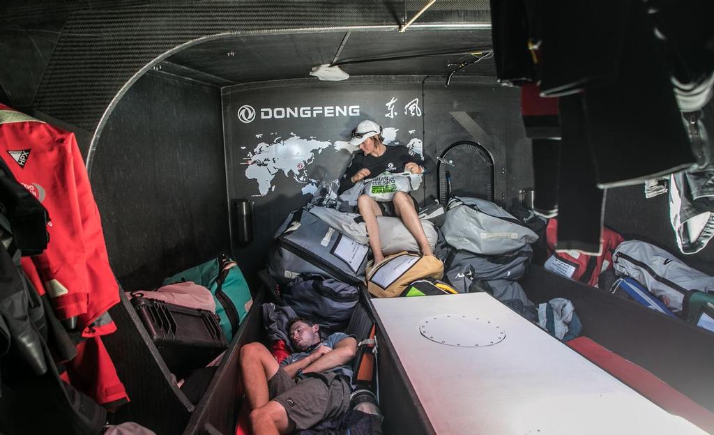 Leg 02, Lisbon to Cape Town, day 05, afternoon on board Dongfeng. Volvo Ocean Race. 09 November, 2017. photo copyright  Jeremie Lecaudey / Volvo Ocean Race taken at  and featuring the  class